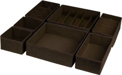 Produktbild von Famanu Lade-Organizersystem 7-teilig - Kaffeefarben