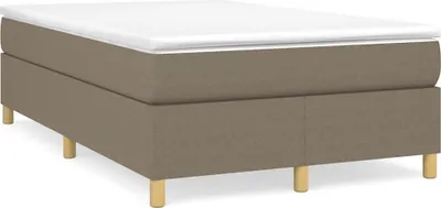 Immagine prodotto di vidaXL Letto a molle con materasso Taupe 120x190 cm in tessuto