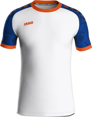 Produktbild von JAKO Kinder Trikot Iconic KA, Farbe:weiß/sportroyal/neonorange, Größe:140
