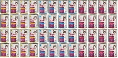 Zdjęcie produktu dla Karma mokra TROPI dla kota MIX SMAKÓW 48szt x 415g puszka kot