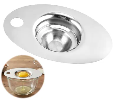 Eierscheider aus Edelstahl, 17 cm, mit Griff, spülmaschinenfest