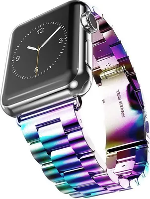 Produktbild von Strap-It Apple Watch Ultra Stahlarmband (Regenbogen)