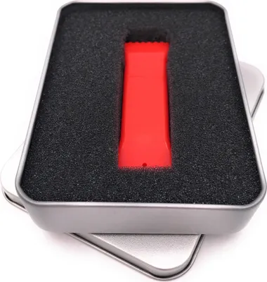 Image de Onwomania Bonbon Bonscher rouge Clé USB papier dans boîte cadeau alu 16 GB USB 2.0