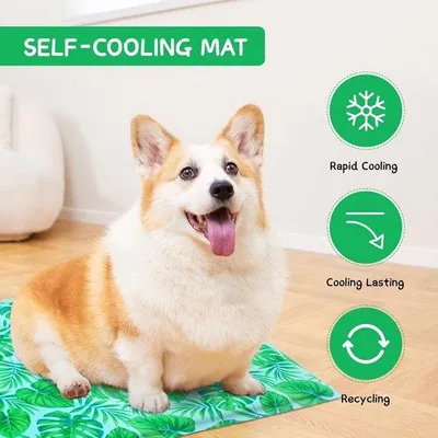 Image de Tapis rafraîchissant pour chiens et chats, 50 x 65 cm, auto-rafraîchissant, pliable, non toxique