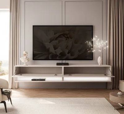 Produktbild von RTV Hängeschrank CALANTE 180 cm mit LED-Beleuchtung Kaschmir