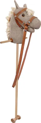 A hobby horse toy on a white background.
