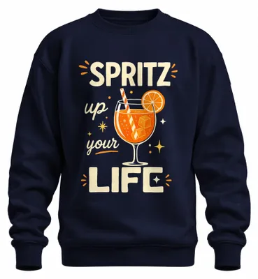 Productafbeelding van Cocktail, aperitief, zomerdrank, longdrink, sekt, sweatshirt, trui, marineblauw, maat S