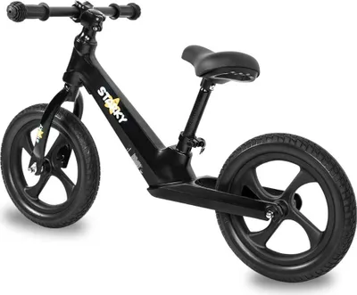 Produktbild von Schwarzes Laufrad, 12-Zoll-Räder, stabiler Rahmen, leichtes Kinderfahrrad