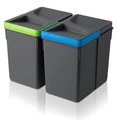 Imagen del producto de Omgoods - Juego de 2 compostadores sin olor, con tapa, de 5 litros