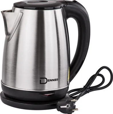 Produktbild von Dema DWK180A Schnurloser Wasserkocher, Edelstahlgehäuse, 1,8 l FÃ1/4llmenge, 1800 Watt, 360° Sockel, Trockengehschutz, Abschaltautomatik