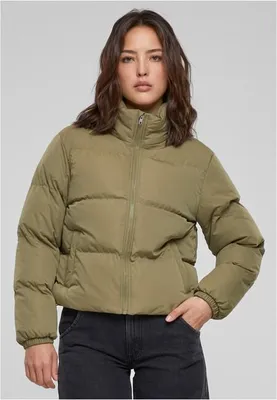 Obrázek produktu pro Dámská zimní bunda Urban Classics Ladies Short Peached Puffer Jacket tiniolive - L