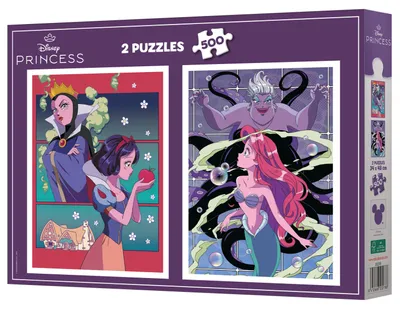 Produktbild von EDUCA Puzzle Disney-Bö sewicht und Prinzessin 2x500 dlks