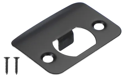 Productafbeelding van Deurscharnierplaat 57 x 45 mm - Zwart, Roestvrij Staal, Voor Veiligheidsloten