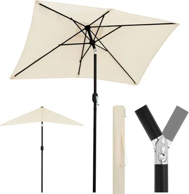 Produktbild von WOLTU Sonnenschirm, UV-Schutz, Neigungsverstellbar, Belüftet, Rechteckig, Beige