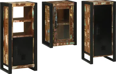 Immagine prodotto di vidaXL Set di mobili da bagno, 3 pezzi, multicolore, 40 x 35 x 90 cm