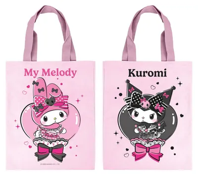 Produktbild von Sanrio Pink Black Party Series Tragetasche My Melody & Kuromi