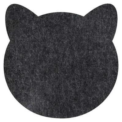 Productafbeelding van Kinderen Placemat Set van 2 - Vilt Zwart 45 x 25 cm