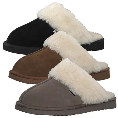 Produktbild von s.Oliver Damen Pantoffeln Hausschuhe Leder Warmfutter 5-27100-37, Größe:40 EU, Farbe:Beige
