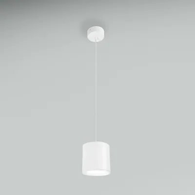 Produktbild von CENTURY LED-Hängeleuchte RONDO, weiß, Durchmesser 110 x 123 mm, 15 W, 230 V, 3000 K, 45° Lichtstärke, Schutzart IP20, Länge 150 cm