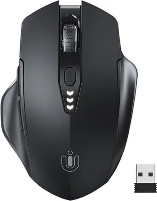 Zdjęcie produktu dla Doładowana mysz bezprzewodowa z ergonomicznym designem i ustawieniami DPI