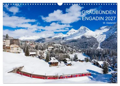 Produktbild von Graubünden Engadin 2027 (Wandkalender 2027 DIN A3 quer), CALVENDO Monatskalender