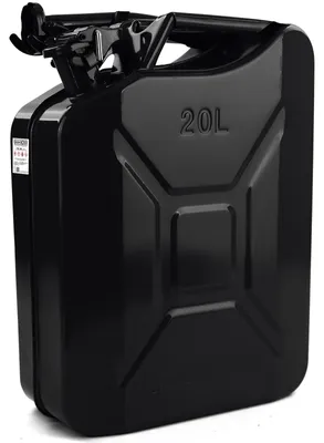 1x 20L Reserve Metall Kanister Kraftstoff Benzin Diesel Einfüllstutzen Schwarz – Produktansicht