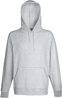 Produktbild von Fruit of the Loom 62-140-0 | Lightweight Hooded Herren Sweatshirt mit Kaputze - Farbe: Heather Grey - Größe: L