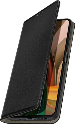 Produktbild von Avizar, Wallet Cover für Motorola Moto G75, Kartenfach und Ständer, Schwarz