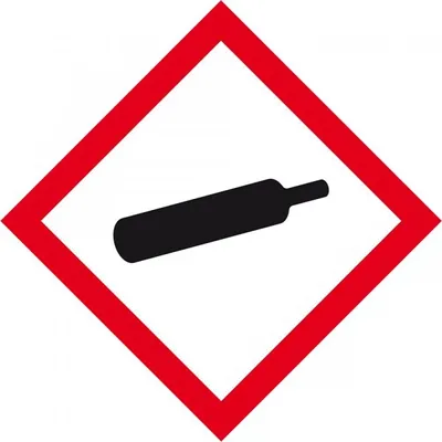 Produktbild von Dreifke® Aufkleber I Gefahrensymbol Gasflasche GHS 04, Folie, selbstklebend, ...