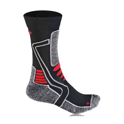 Produktbild von F-Lite Motorbike E100 Damen Socken, schwarz/grau/rot, 39-42
