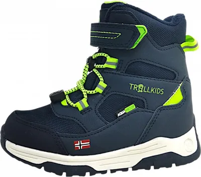Image de Bottes d'hiver pour enfants Trollkids Lofoten, modèle garçon, couleur bleue, chaussures de loisirs