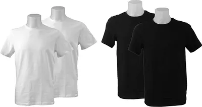 Produktbild von Pánske tričko Basic 2-pack z organickej bavlny s krátkym rukávom, okrúhly výstrih, dvojité balenie, farba:Black, veľkosť:M