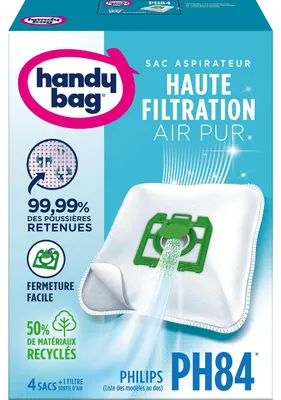 Staubsaugerbeutel PH84, Mikrofaservlies, 4 Beutel + Filter