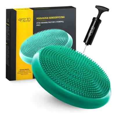 Produktbild von 4FIZJO PRO+ Sensomotorisches Kissen Ø33 cm – Balance-Disk für Büro, Yoga & Rehabilitation Grün