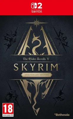 Zdjęcie produktu dla Bethesda The Elder Scrolls V: Skyrim Anniversary Edition - Code in a Box, Nintendo Switch 2, od 17 lat, Kod w pudełku