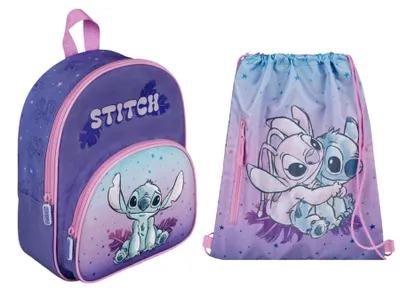 Produktbild von Lilo & Stitch-Taschen-Set in Lila; Rucksack und Sporttasche