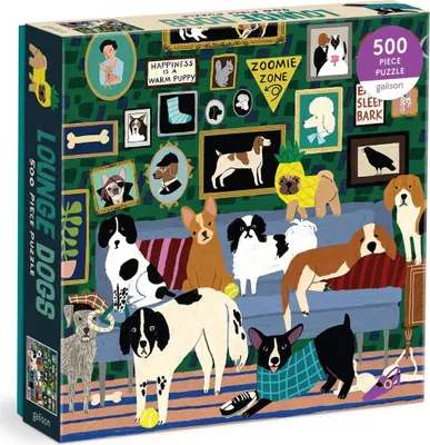 Immagine prodotto di GALISON Puzzle quadrato Cani nel salotto 500 pezzi