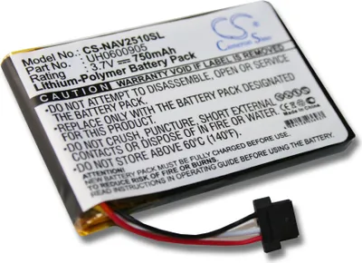 Produktbild von vhbw Akku kompatibel mit Navigon 2510 Explorer, 2510 GPS Navigation Navi (750 mAh, 3,7 V, Li-Polymer)