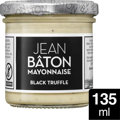 Obrázek produktu pro Jean Bâton Majonéza s černým lanýžem, 135 g - Jemná, krémová majonéza