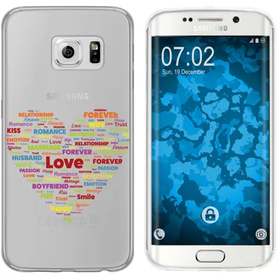 Produktbild von PhoneNatic Case kompatibel mit Samsung Galaxy S6 Edge Silikon-Hülle pride Herz M5