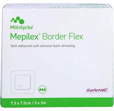 Zdjęcie produktu dla Mepilex Border Flex przylepny opatrunek piankowy 7,5x7,5 cm 10 szt