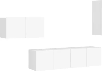 Obrázek produktu pro vidaXL 4dílná sada TV skříněk Bílý dřevěný materiál