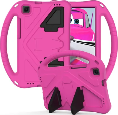 Produktbild von Kinder Hülle für Huawei MediaPad M6 8.4" 2019, Eva Leichte Stoßfeste Faltbarem Ständer, Kids Griff Schutzhülle Rosa