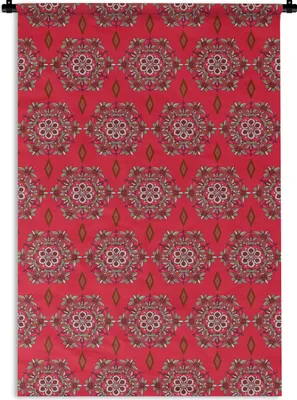 Produktbild von MuchoWow® Wandteppich Wandbehang Mandala - Muster - Blume 120x180 cm Tapisserie Dekoration Wandtuch - Schlafzimmer - Dekorationen für das Haus