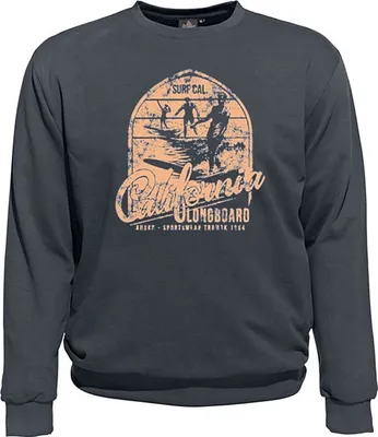 Produktbild von Übergrößen Sweatshirt AHORN SPORTSWEAR California Longboard beige Iron Grey 8XL