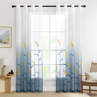 Immagine prodotto di Tende/rideaux in voile con occhielli trasparenti 225x140 cm, 2 pezzi