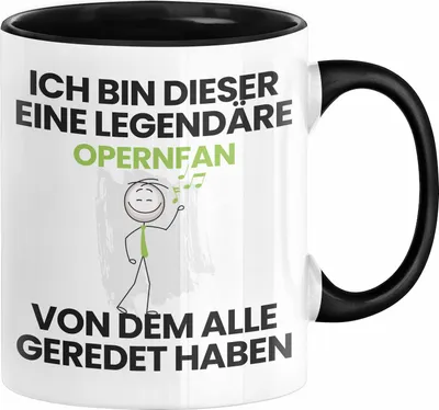 Produktbild von Opernfan Geschenk Tasse Lustige Geschenkidee Geburtstag für Opernfan Ich Bin Dieser Legendäre Opernfan Von Dem Alle Geredet Haben Kaffee-Becher (Schwarz)
