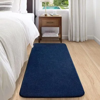 Obrázok produktu pre Koberec 40 x 120 cm, mäkký, tmavomodrý, protišmykový