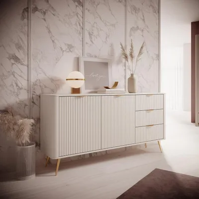 Produktbild von Kommode LANTO 163 2D3S - Sideboard, Mehrzweckschrank (Beige)
