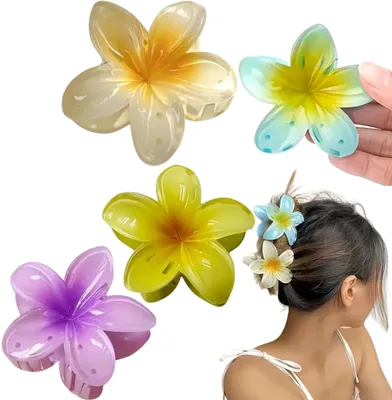 Obrázek produktu pro Sada 4 různobarevných plážových květinových spon